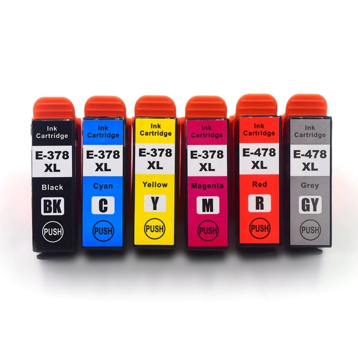 6 db patron készlet XP 15000 tintasugaras 3000 oldal Többszínű kompatibilis Epson Expression Photo HD XP-15000 / Photo XP-8000 XP-8005 XP-8500 Epson XP-8500 XP-8505 XP-8600 Epson Expression Photo XP-8605