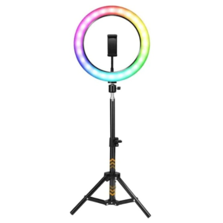 Lampa circulara profesionala tip LED Ring Light RGB Andowl Q MG34