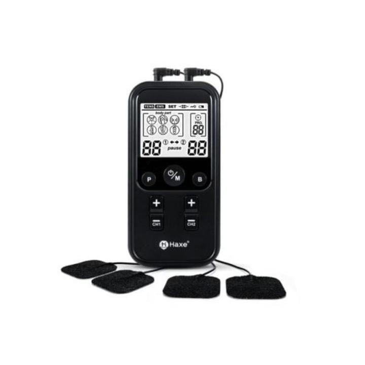 Aparat de electroterapie HAXE M100A, TENS/EMS, 27 programe, negru, 69x129x18mm