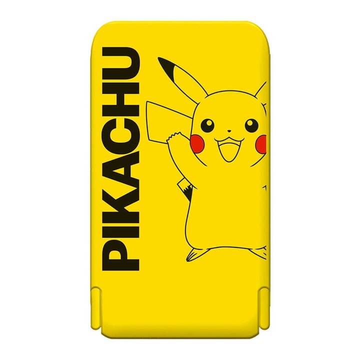 Powerbank cu suport, OTL, Pikachu Pokemon, 5000 mAh, USB-C, 15W, Galben