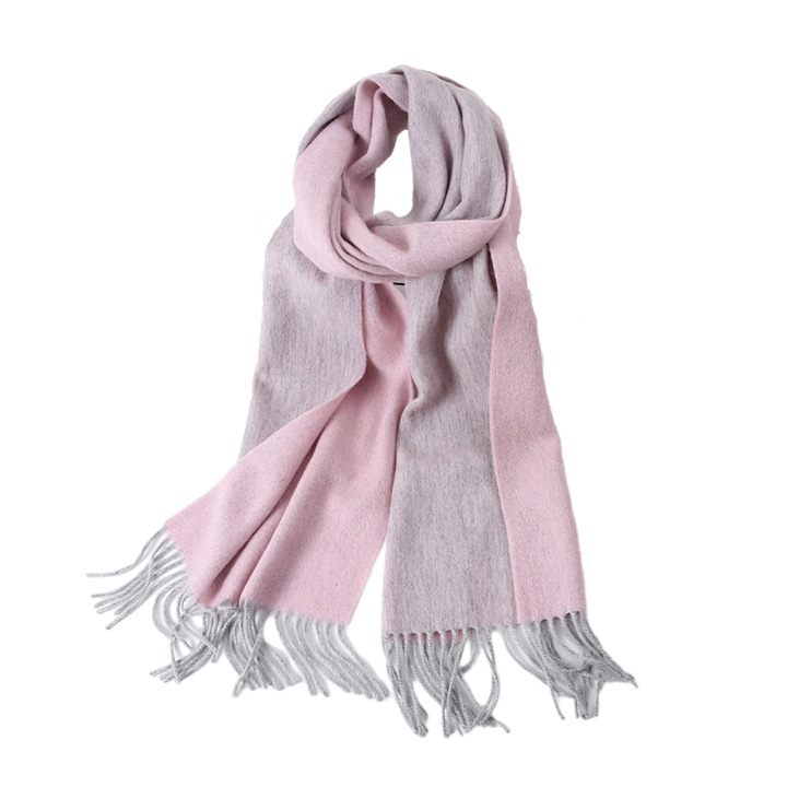 Esarfa din lana unisex, calduroasa, textura moale, multicolor, dimensiune universala