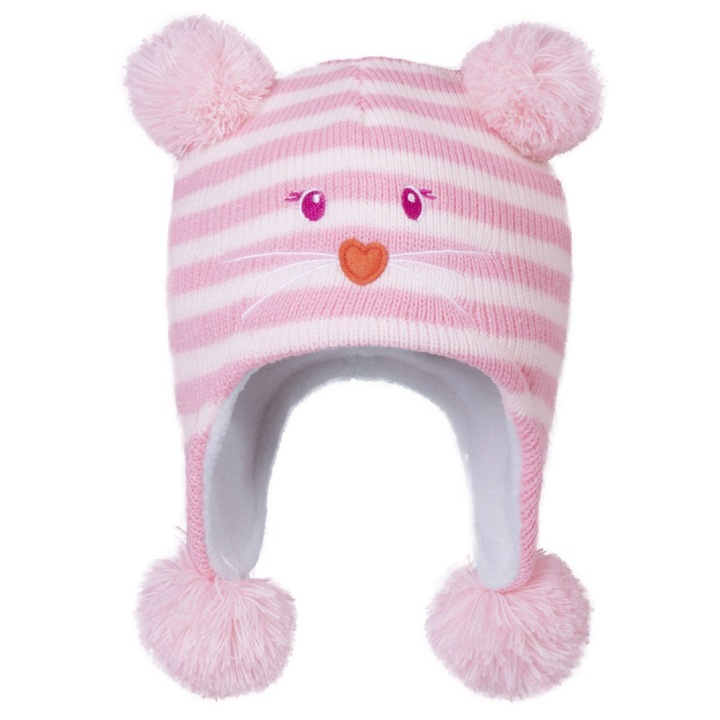 Caciula tricotata pentru copii, Zeaicos, animale de desene animate, marime 50-52CM, multicolor, 2-3 ani