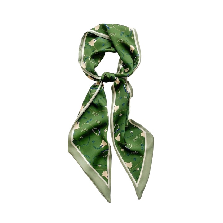 Esarfa satinata pentru femei, multicolor, 150x15cm, accesoriu versatil