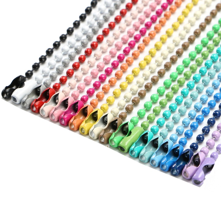 100 db-os kulcstartó készlet, QttvbTna, fém, többszínű