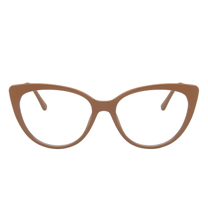 Ochelari de vedere HERUSI, anti lumina albastra, maro khaki albastru, 14.1x4.4x14cm