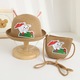 Set palarie de soare pentru copii cu urechi de iepure si geanta din paie, Jormftte, khaki, 52-54cm