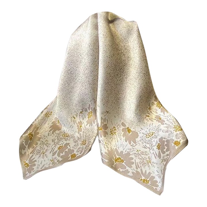 QttvbTna сатенен шал, многофункционален, бежов, за жени