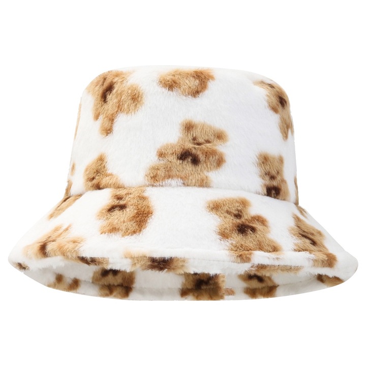 Téli műszőrme sapka, Jormftte, fehér, nőknek