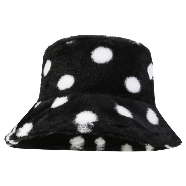 Téli műszőrme sapka, Jormftte, fekete, női, elegáns és meleg