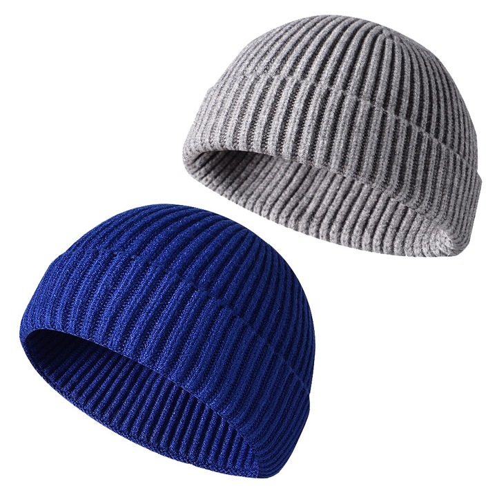 Jormftte sapka férfiaknak és nőknek, közepes szürke és kék, téli szett