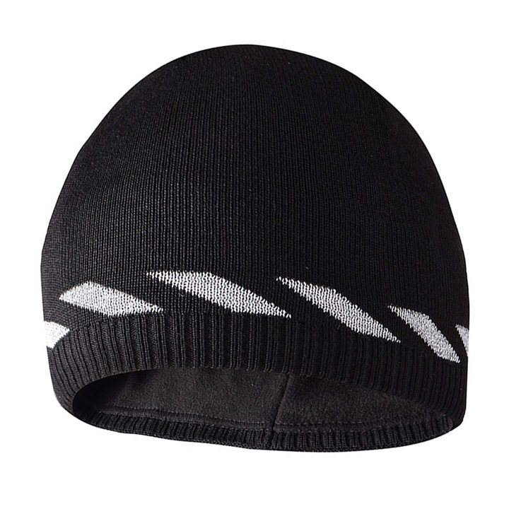 Férfi sapka Jormftte, fekete, kötött, slouchy stílusú, téli