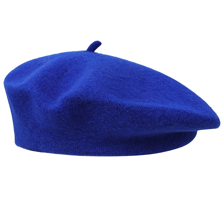 QttvbTna унисекс барета, вълна, синя, 56-58 см