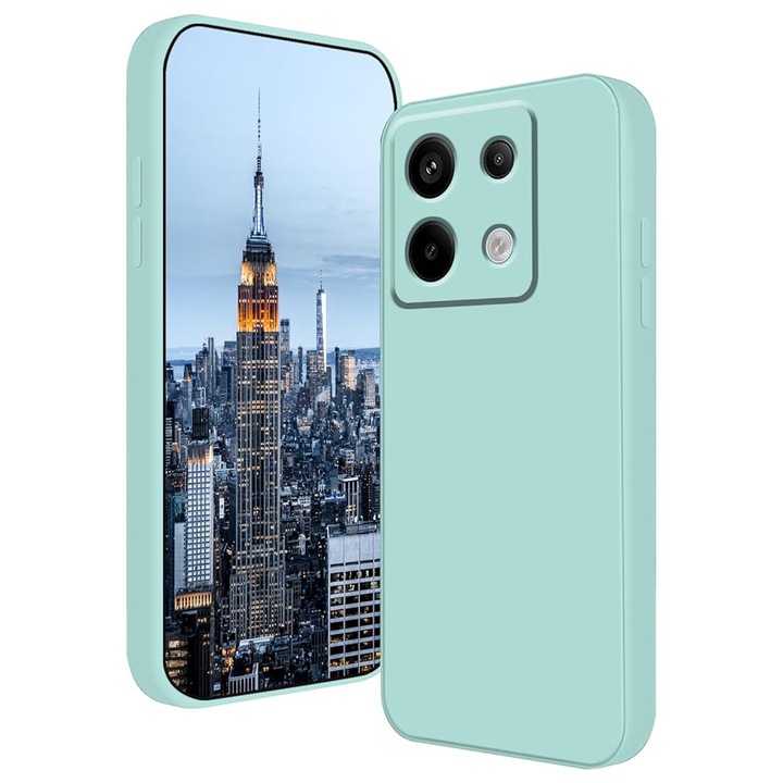 Калъф за Xiaomi Redmi Note 13 5G Daden® Silicone SoftFlex, ултра тънък, повишена защита, вътрешност от микрофибър, светло син