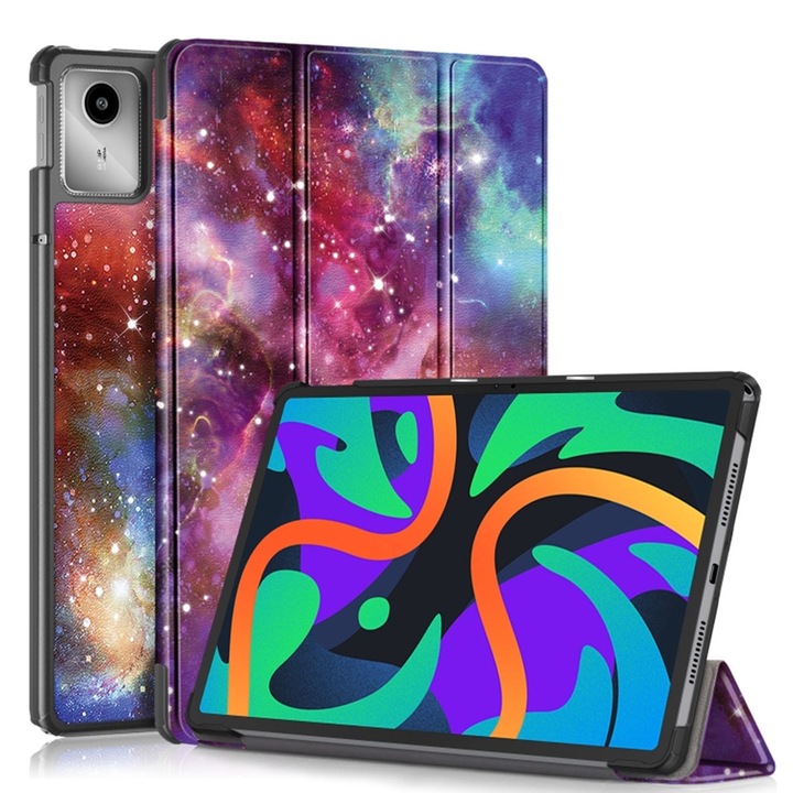 Lenovo Tab M11 kompatibilis burkolat, 11 hüvelykes, könyv típus, Bounce technológia, ébresztés/alvó funkció, állvány parancs, teljes védelem, állvány, Galaxy