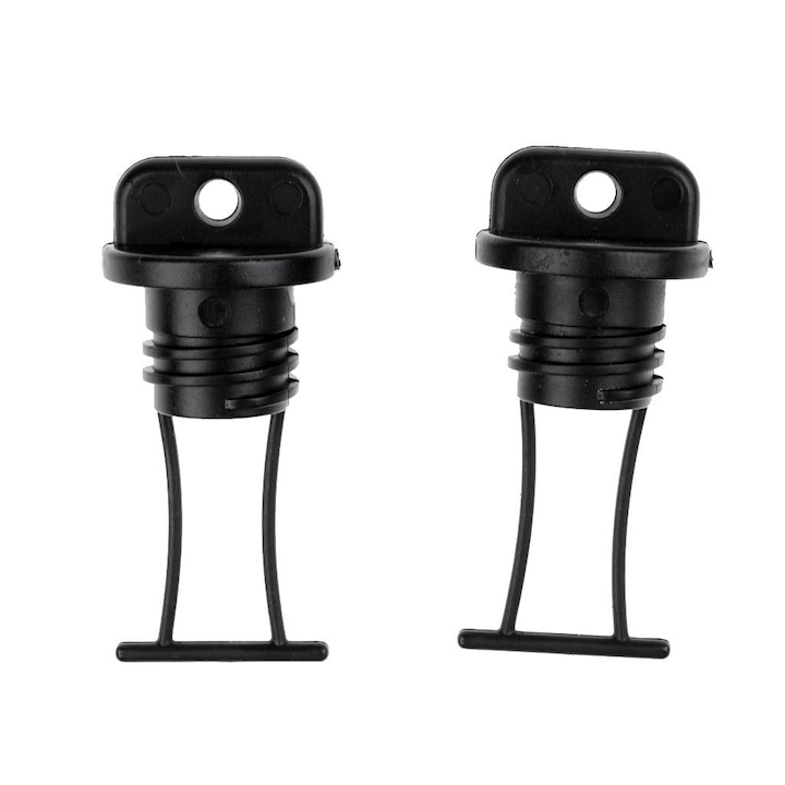 Dop de scurgere, Sunmostar, plastic, negru, 5.7cm, set