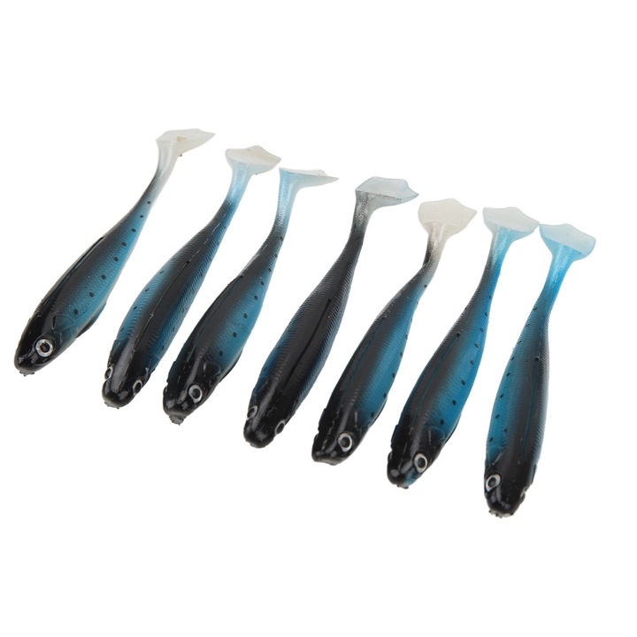 Enforose műcsalik, 7 darabos készlet, 10 cm, 50 g, szilikon, többszínű