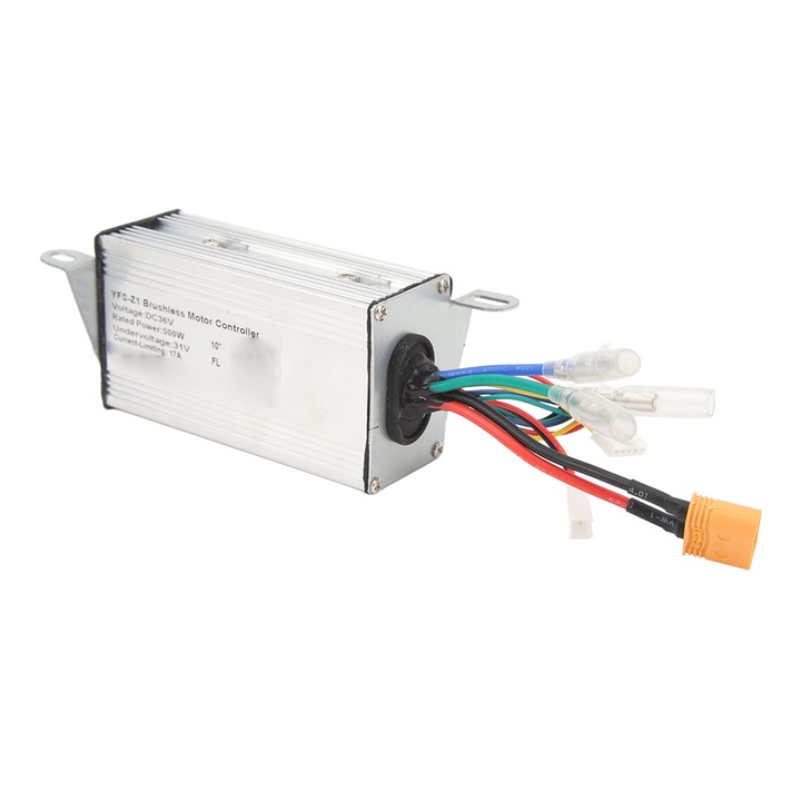 Контролер за електрически велосипед 36V 500W с добро разсейване на топлината, чувствителен контрол, безопасен за 10 инча, контролер за скоростта на двигателя на електрически скутер за електрическа триколка.
