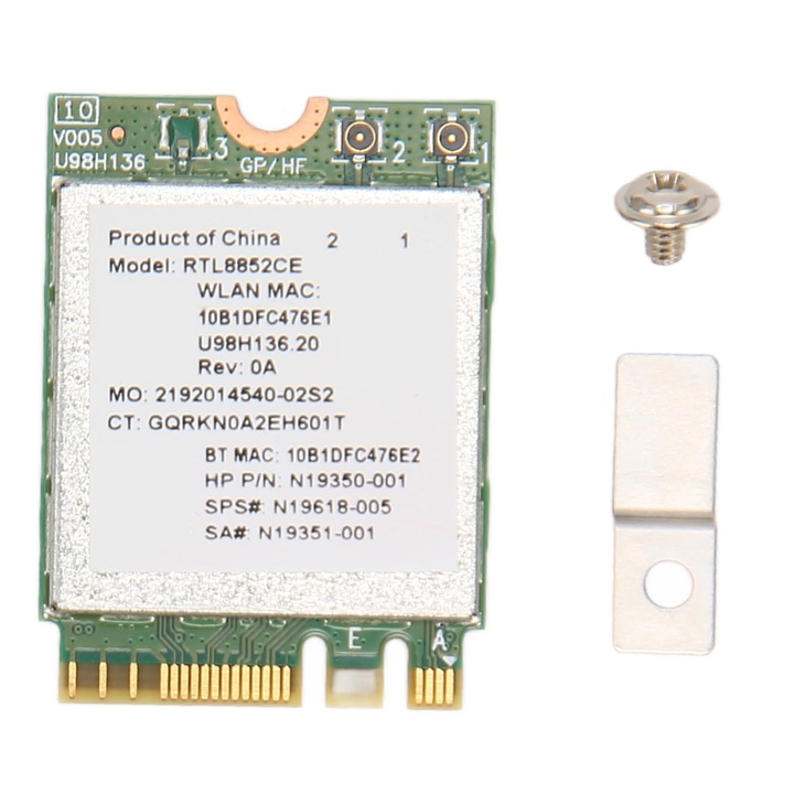 Мрежова карта Tovbmup, WiFi 6E, Triple Band 5374Mbps, BT 5.3, NGFF