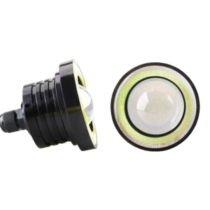 Set 2 becuri de ceata LED, luminozitate 450lm, aluminu, alb rece, 50000 ore, IP67, 12V