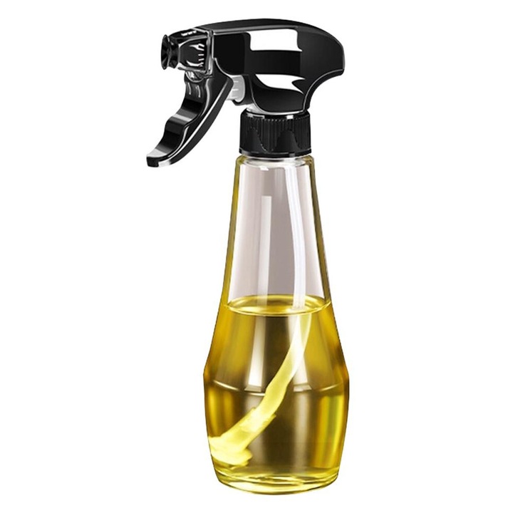 Pulverizator de ulei, Sticla, 200 ml, Transparent
