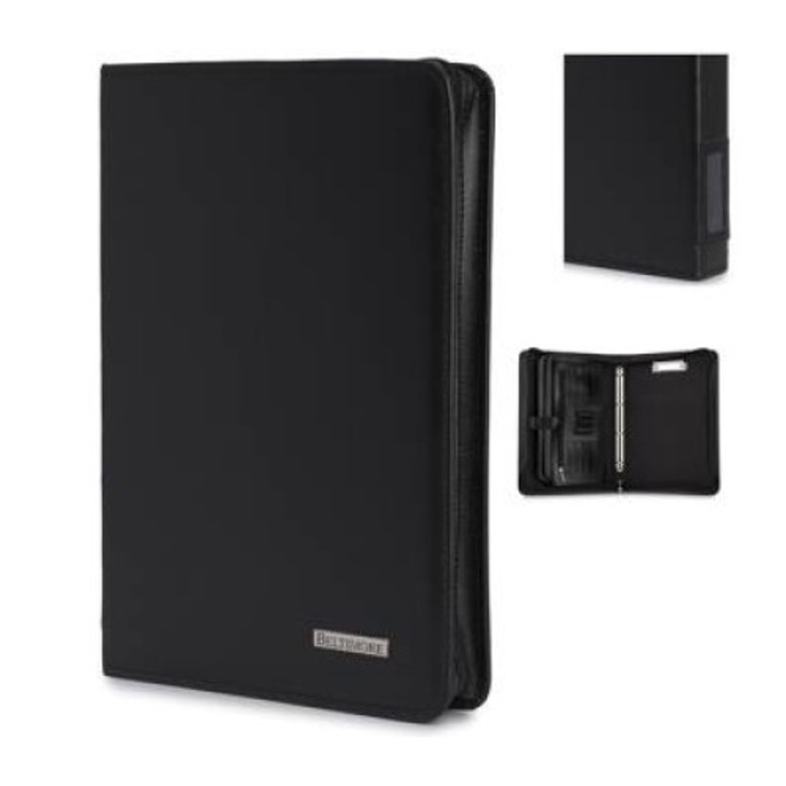 Servieta A4, Beltimore, Piele ecologica, Negru