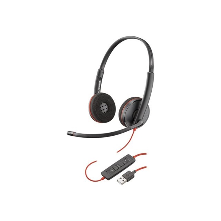 Слушалки с микрофон Plantronics Blackwire C3225 Headset USB-A 209747-201