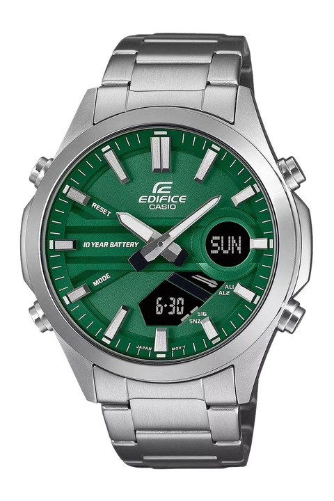 Casio, rozsdamentes acel analog es digitalis karora, ezust, Ezüstszín