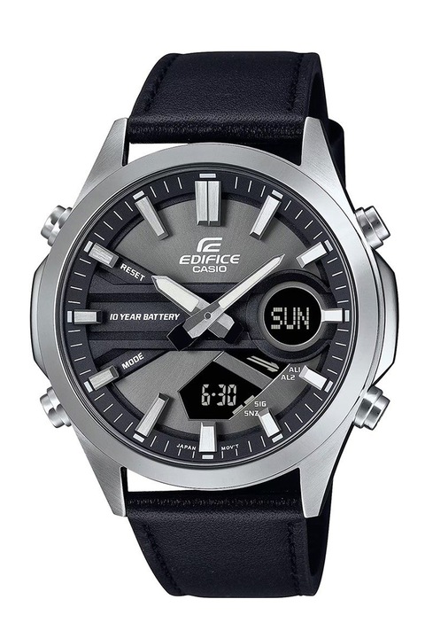 Casio, Дигитално-аналогов часовник от неръждаема стомана, Черен