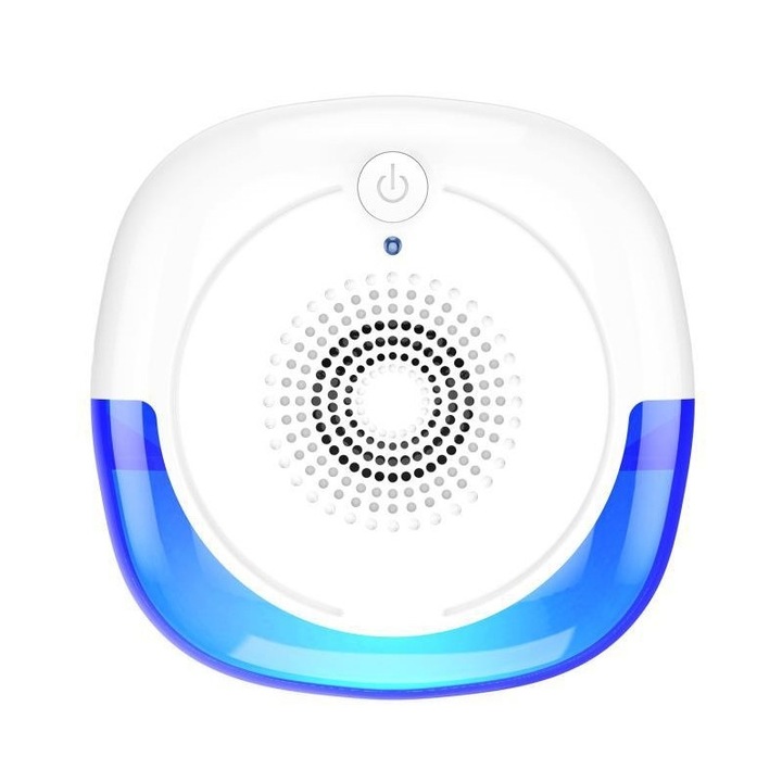 Aparat cu Ultrasunete Impotriva Insectelor si Rozatoarelor, JENUOS®, pentru casa, depozit sau garaj, frecventa 50-60Hz, sigur pentru om si animale de companie, Alb