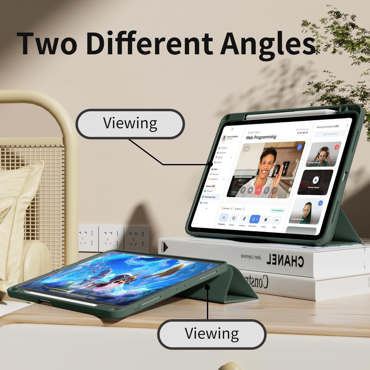 Husa pentru iPad Pro 13 inchi M4 2024 a 7-a generatie cu suport