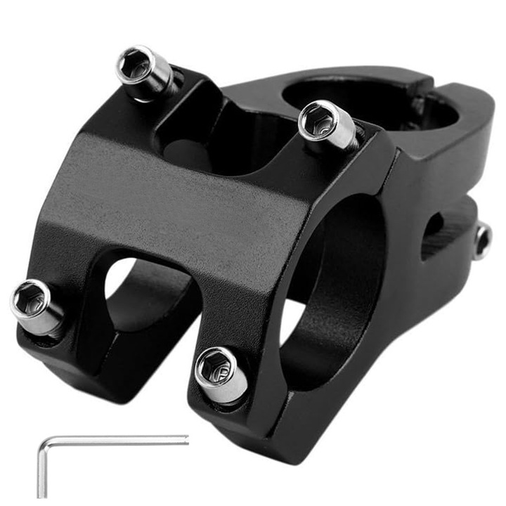 Pipa ghidon aluminiu, Zggzerg, Vine cu cheie, Rezistent la uzura, Antialunecare, Anti-coroziune si anti-rugina, Usoare si durabile, Usor de instalat, Metal, 31.8 x 28.6 x 45mm, Negru