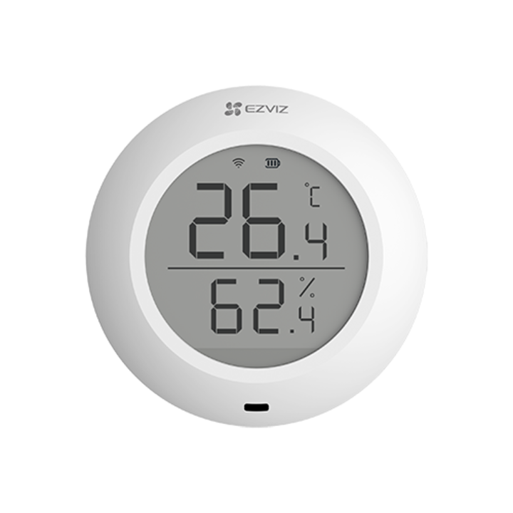 EZVIZ Smart Home hőmérséklet és páratartalom érzékelő, 1,8 hüvelykes kijelző, vezeték nélküli ZigBee kommunikáció CS-T51C