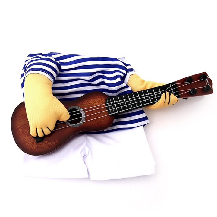 Costum de halloween pentru animale, Poliester, Alb/Albastru, One Size