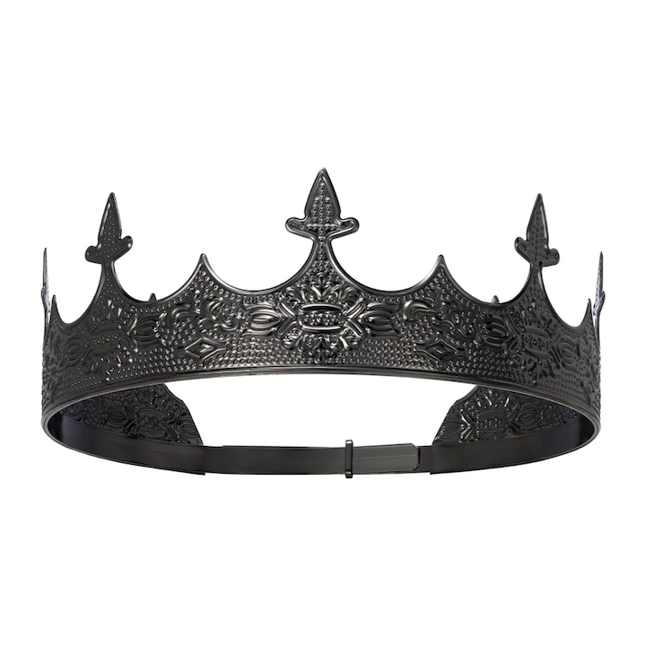 Tiara barbati Tyrael-SEA, metal, negru, 18.5x6.5cm