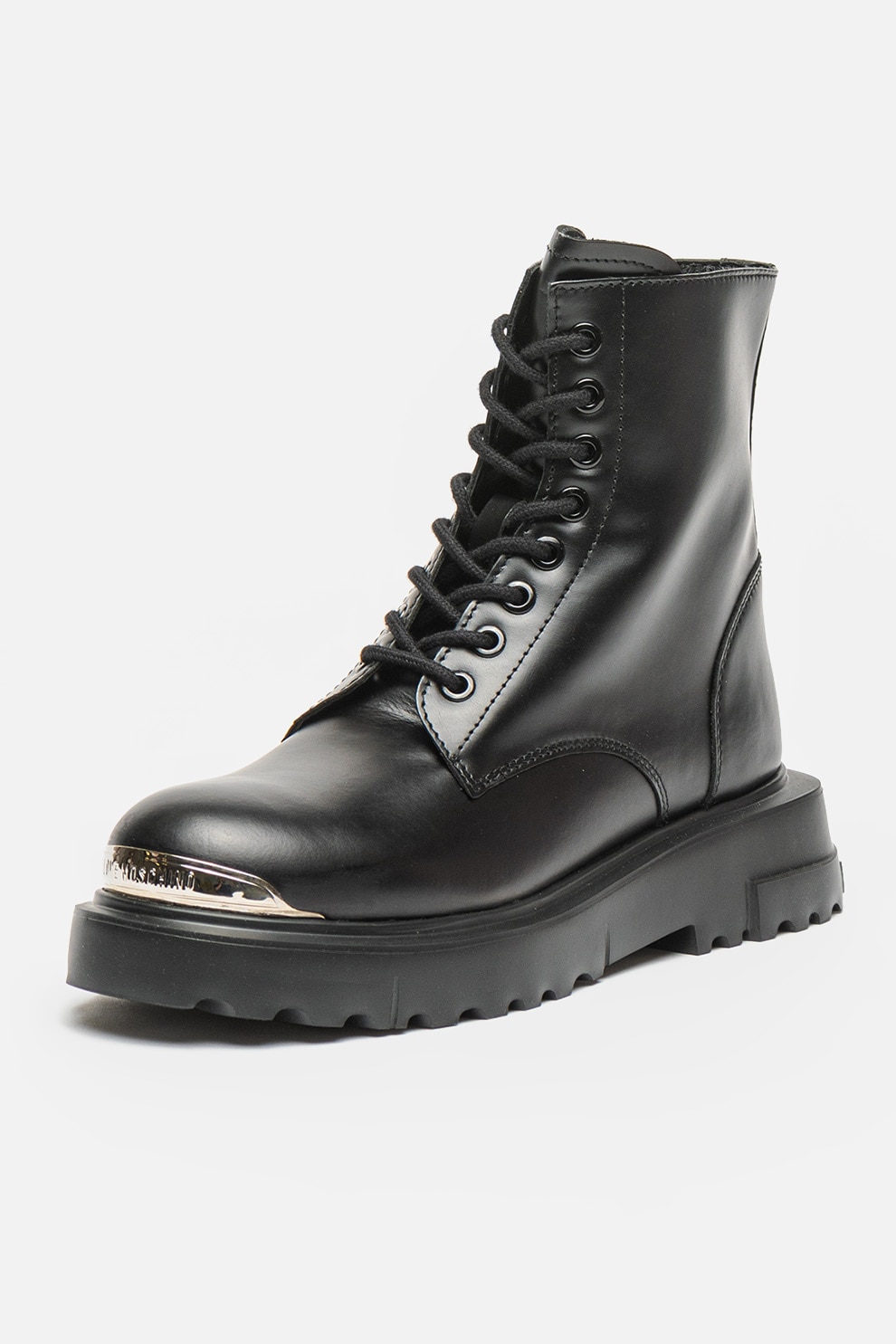 nozominnn♡ Love Moschino, Cizme mid-calf cu imprimeu logo, Rosu, Auriu, Negru