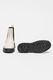 Love Moschino, Ghete Chelsea de piele cu perle aplicate, Negru stins/Alb murdar