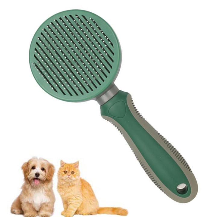 QttvbTna kisállatszőrkefe, öntisztító, hosszú tűs kialakítás, kutyáknak és macskáknak