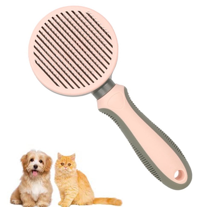 QttvbTna kisállatszőrkefe, öntisztító, hosszú tűs kialakítás, kutyáknak és macskáknak