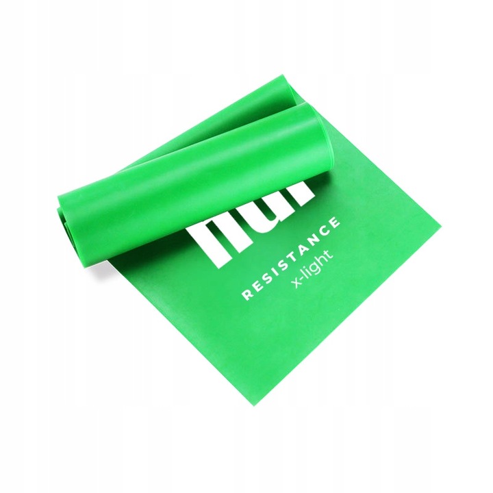 Banda elastica pentru exercitii fitness, cu rezistenta 1-2kg, 200x15 cm, FitLi, Verde