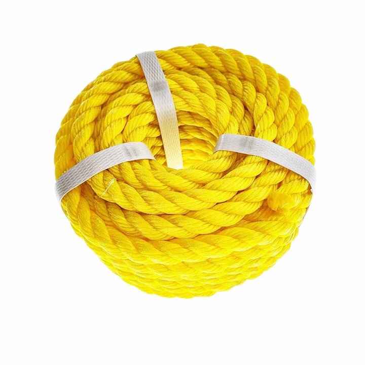 Найлонова връв, жълт цвят, 12 мм x 10 м