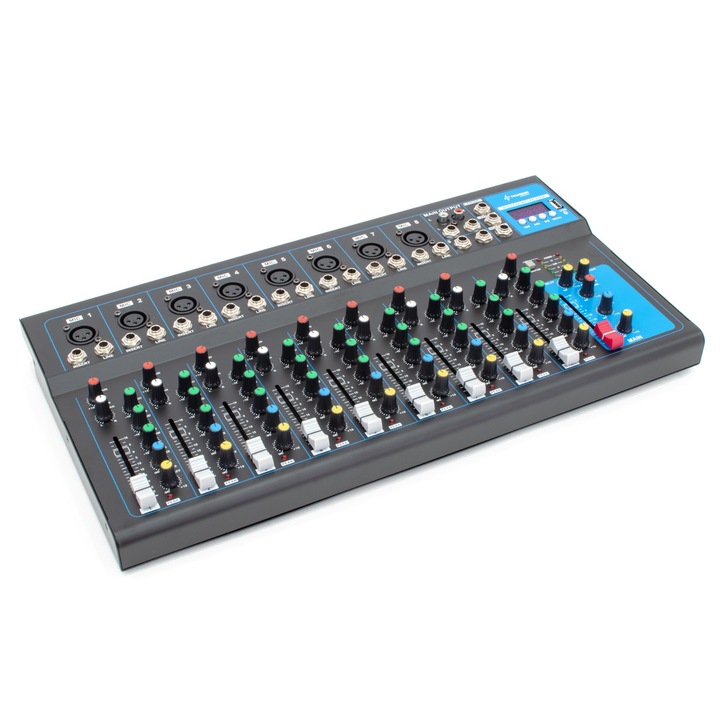 Mixer audio, Thunder F10 – mixer studio/orchestral cu 10 canale, USB, Bluetooth + Efecte