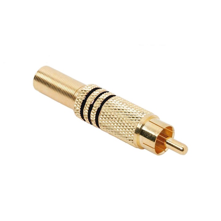 Thunder RC-302 RCA papa dugó, fém ház – FEKETE