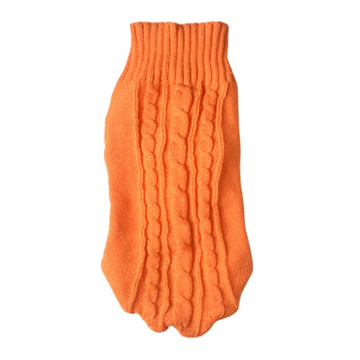 Pulover pentru caini, acrilic, elastic, pentru rase mici, portocaliu, S