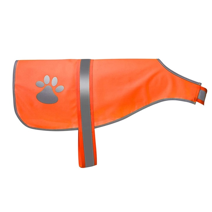 Fényvisszaverő mellény kutyáknak, narancs, L