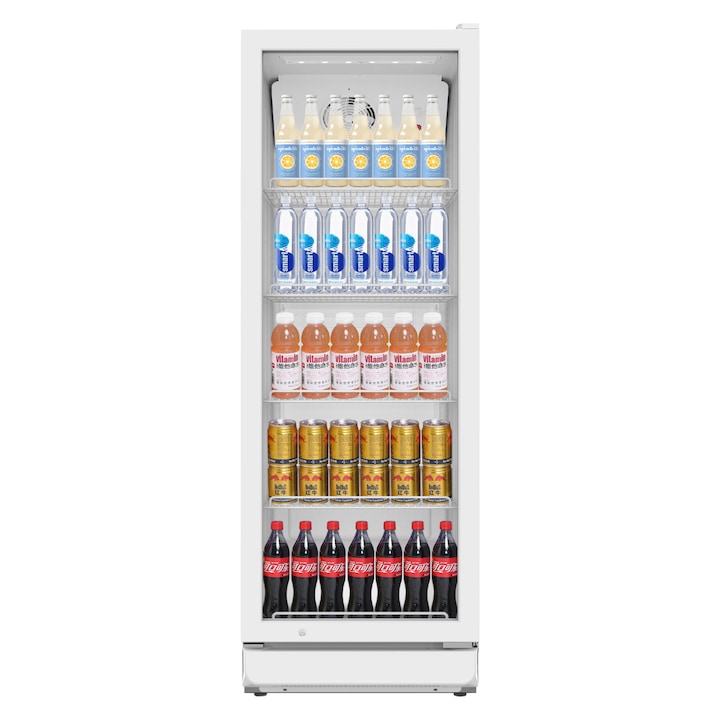 Професионална хладилна витрина STARCREST SPS-300WH, 300 L, Регулируем термостат, LED осветление, H 169.5 см, Бяла