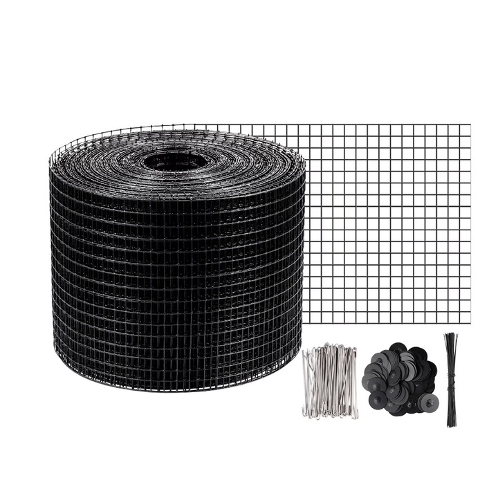Védőháló fotovoltaikus panelekhez 80 rögzítőelemmel, szélessége 19 cm, hosszában 25 m