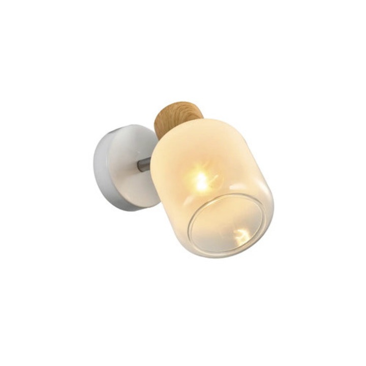 Beltéri fali lámpa Gentle E27 Max. 1x15w, fehér/natúr