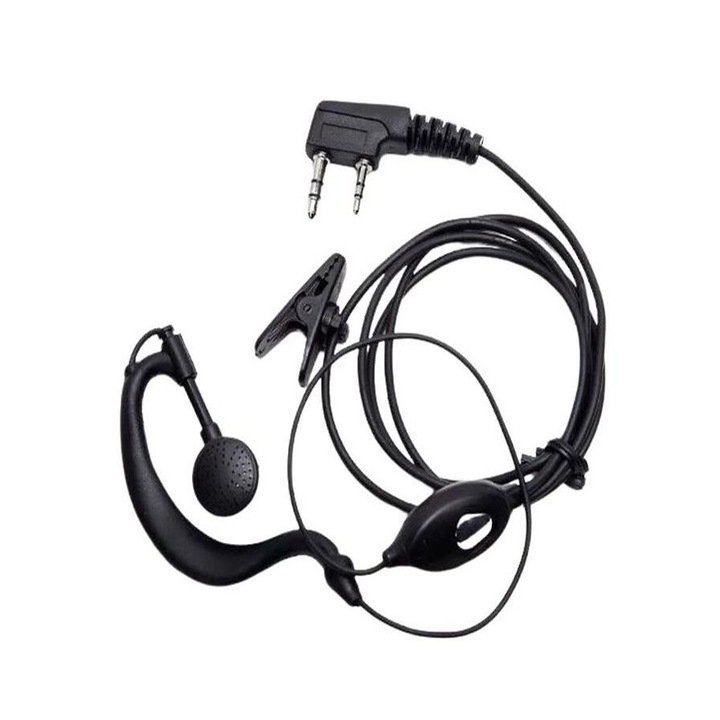 Слушалки HandsFree THK с микрофон за Baofeng, Quansheng, Puxing, Wouxun, Zastone, Navcom, Kenwood, черни