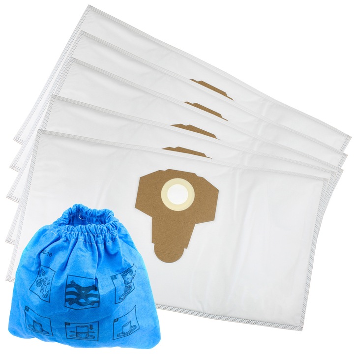 Комплект 5 торбички + моторен филтър за прахосмукачка Parkside PWD 20 25 30 A1