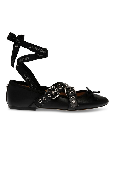 Steve Madden, Пантофки от еко кожа, Черен